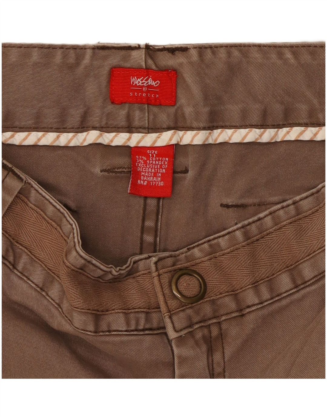 MOSSIMO Pantalones casuales con corte de bota para mujer US 11 Large W32 L31 Algodón marrón