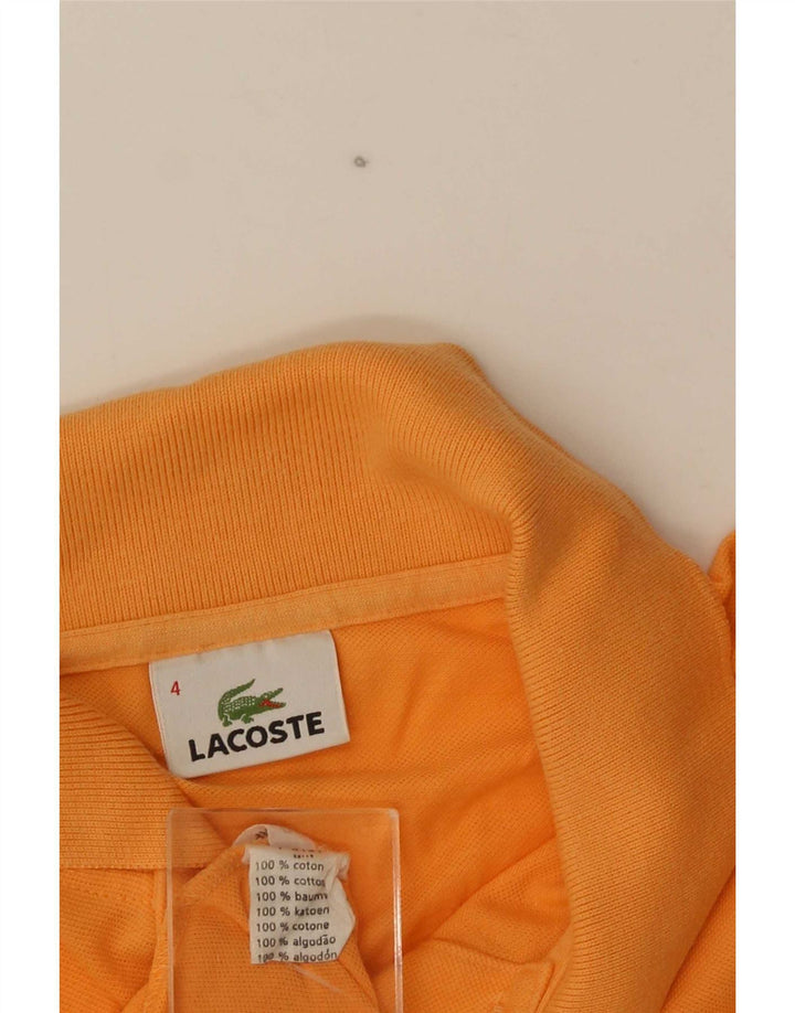 Polo Lacoste para hombre talla 4 mediano algodón naranja