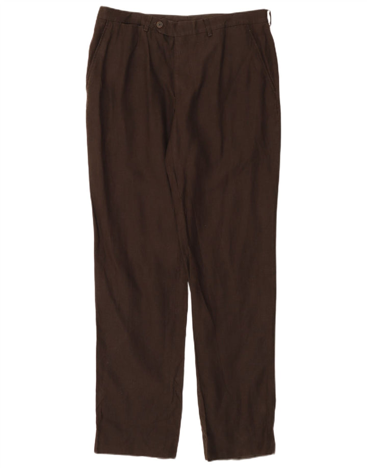 MASSIMO DUTTI Pantalón chino recto para mujer EU 44 Large W34 L30 Marrón