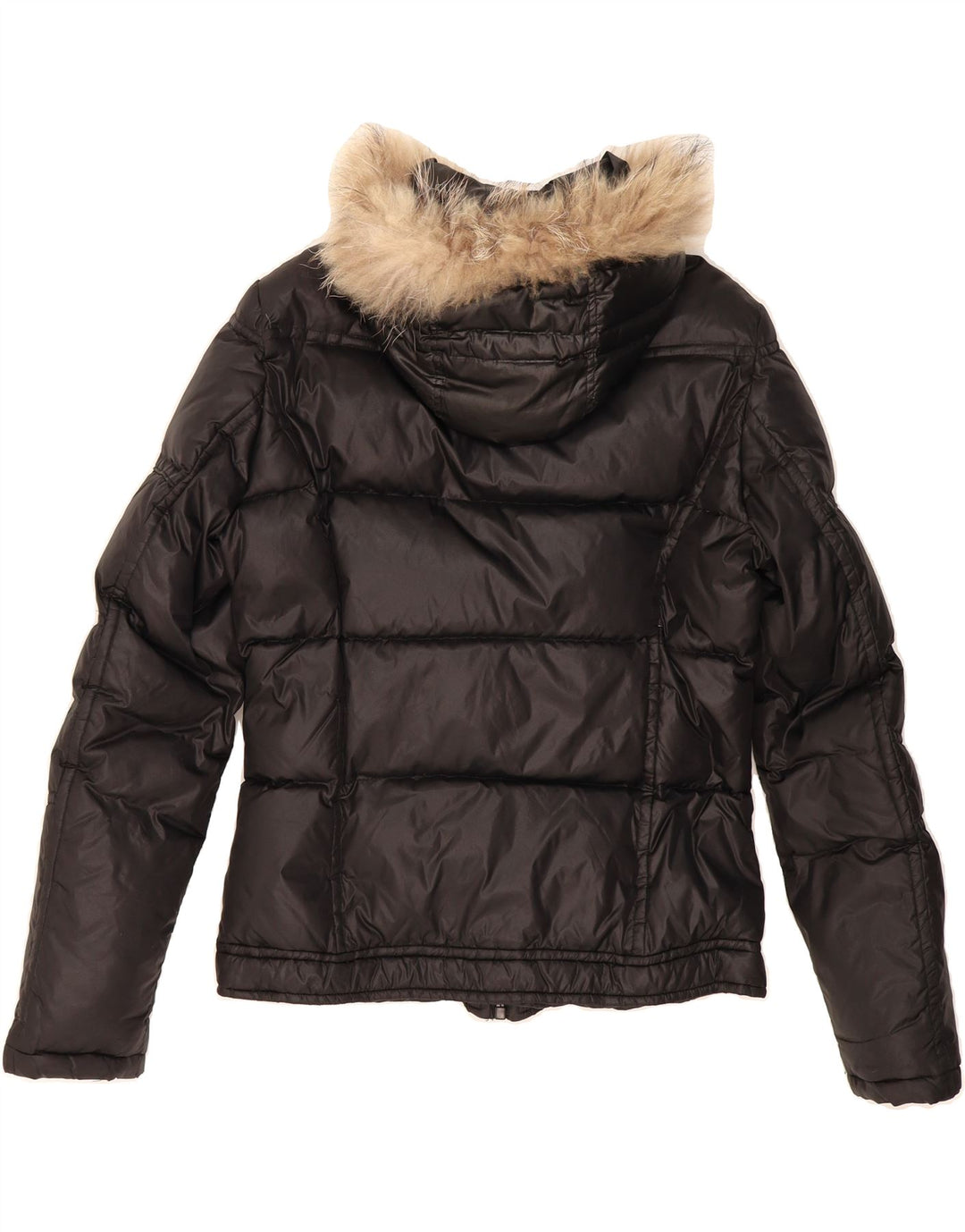 GURU Womens Hooded Padded Jacket UK 18 XL Black Nylon Vintage Guru and Second-Hand Guru from Messina Hembry 