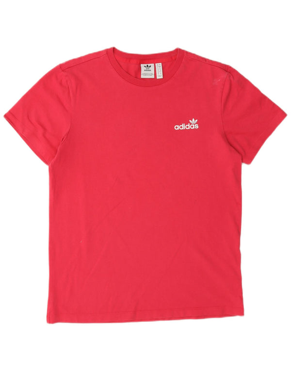 Adidas Camiseta gráfica para mujer Top UK 8 Small Pink Cotton