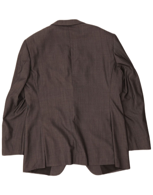 Marks & Spencer Chaqueta tipo blazer con 1 botón para hombre, talla grande, lana gris, Reino Unido 42