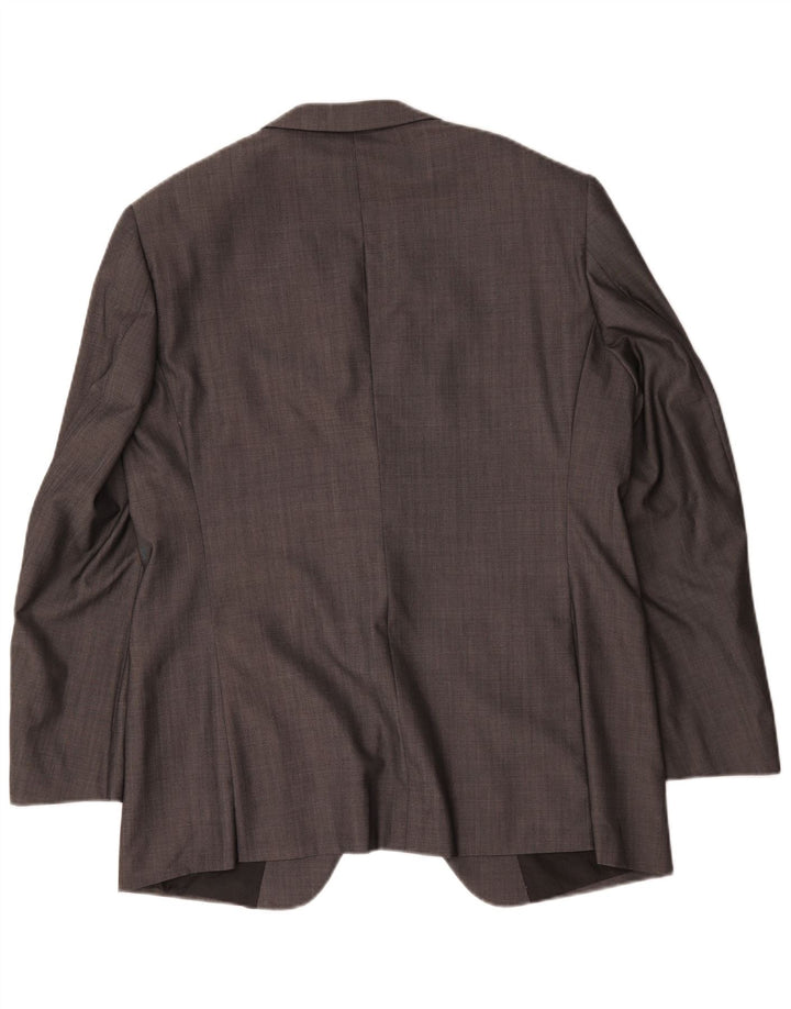 Marks & Spencer Chaqueta tipo blazer con 1 botón para hombre, talla grande, lana gris, Reino Unido 42