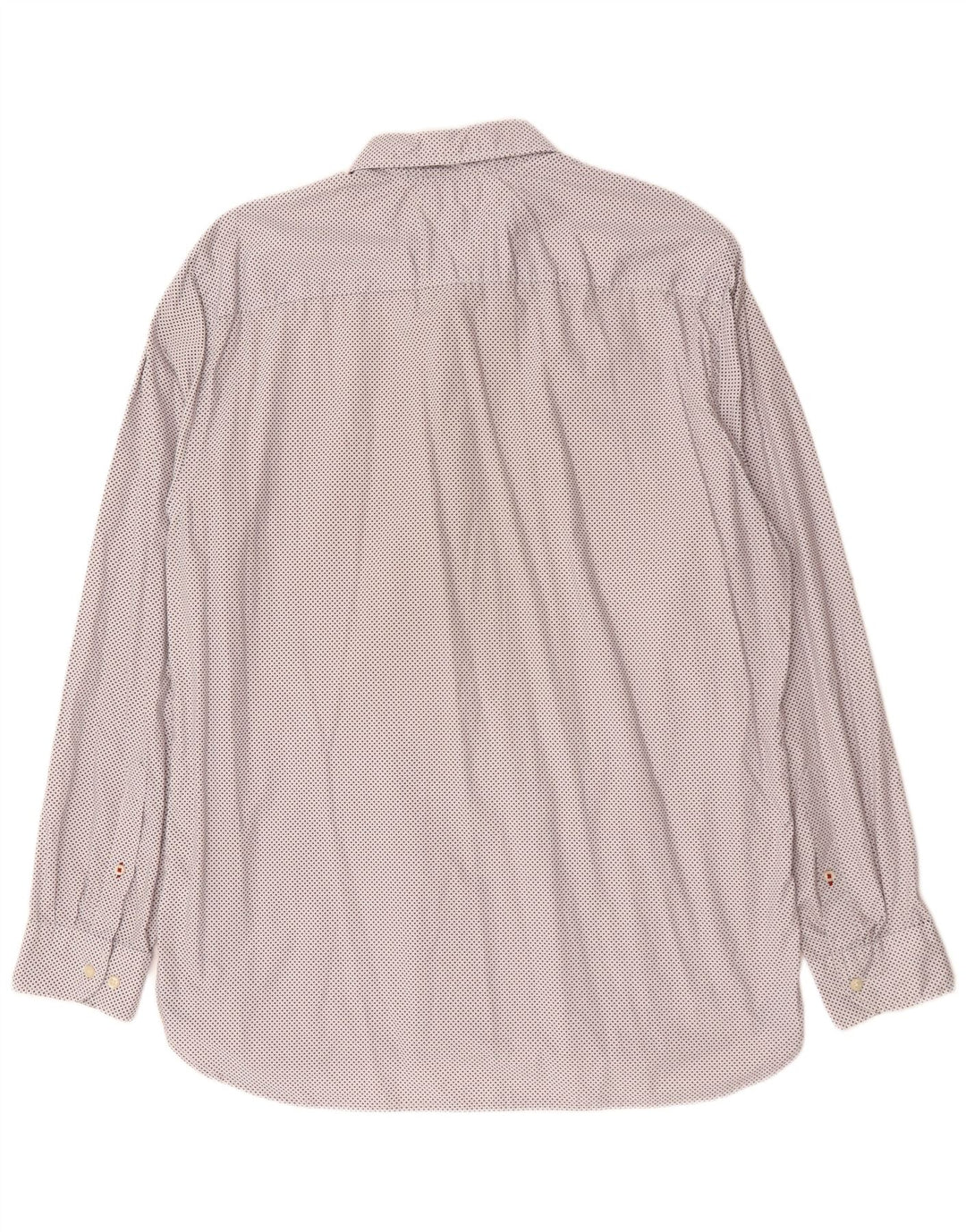 TOMMY HILFIGER Camisa Regular Fit Hombre XL Algodón Moteado Blanco