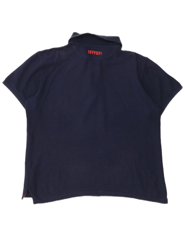 Polo Ferrari Hombre Algodón Azul Marino Medio