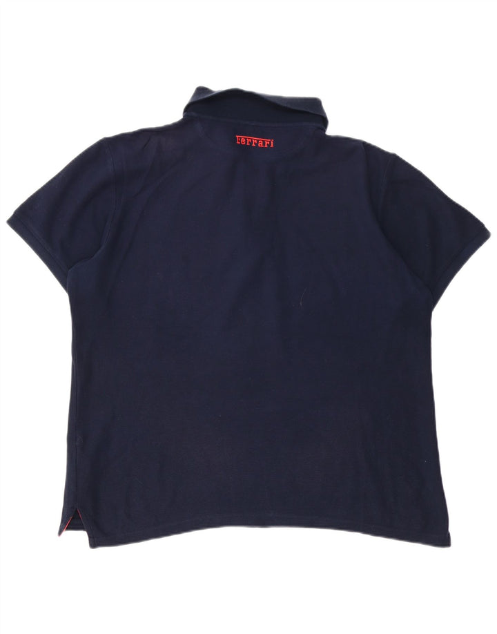 Polo Ferrari Hombre Algodón Azul Marino Medio