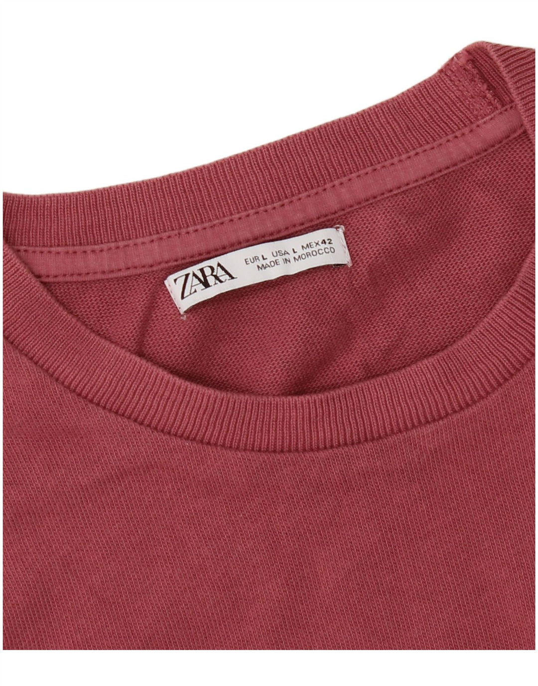 Zara Hombre Camiseta Top Grande Rosa