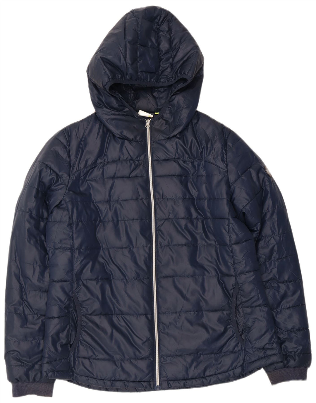 Diadora Chaqueta Acolchada Mujer Con Capucha ES 39 2XL Azul Marino Poliéster