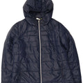 Diadora Chaqueta Acolchada Mujer Con Capucha ES 39 2XL Azul Marino Poliéster