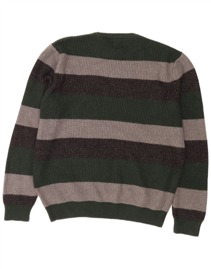 MARKS & SPENCER Jersey de cuello redondo para hombre XL Rayas multicolores