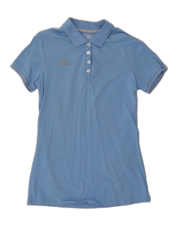 KAPPA Womens Polo Shirt UK 12 Medium Blue Vintage Kappa and Second-Hand Kappa from Messina Hembry 