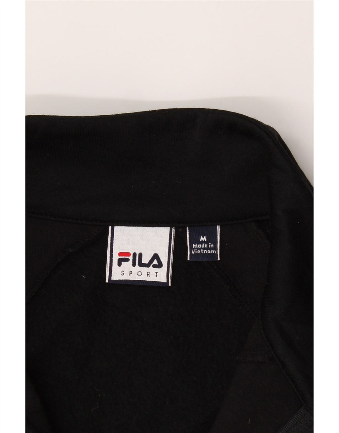 FILA Womens Tracksuit Top Jacket UK 12 Medium Black Polyester Vintage Fila and Second-Hand Fila from Messina Hembry 