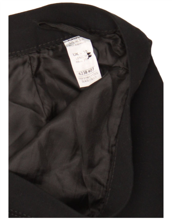 Marks & Spencer Falda lápiz para mujer UK 10 Small W28 Poliéster negro