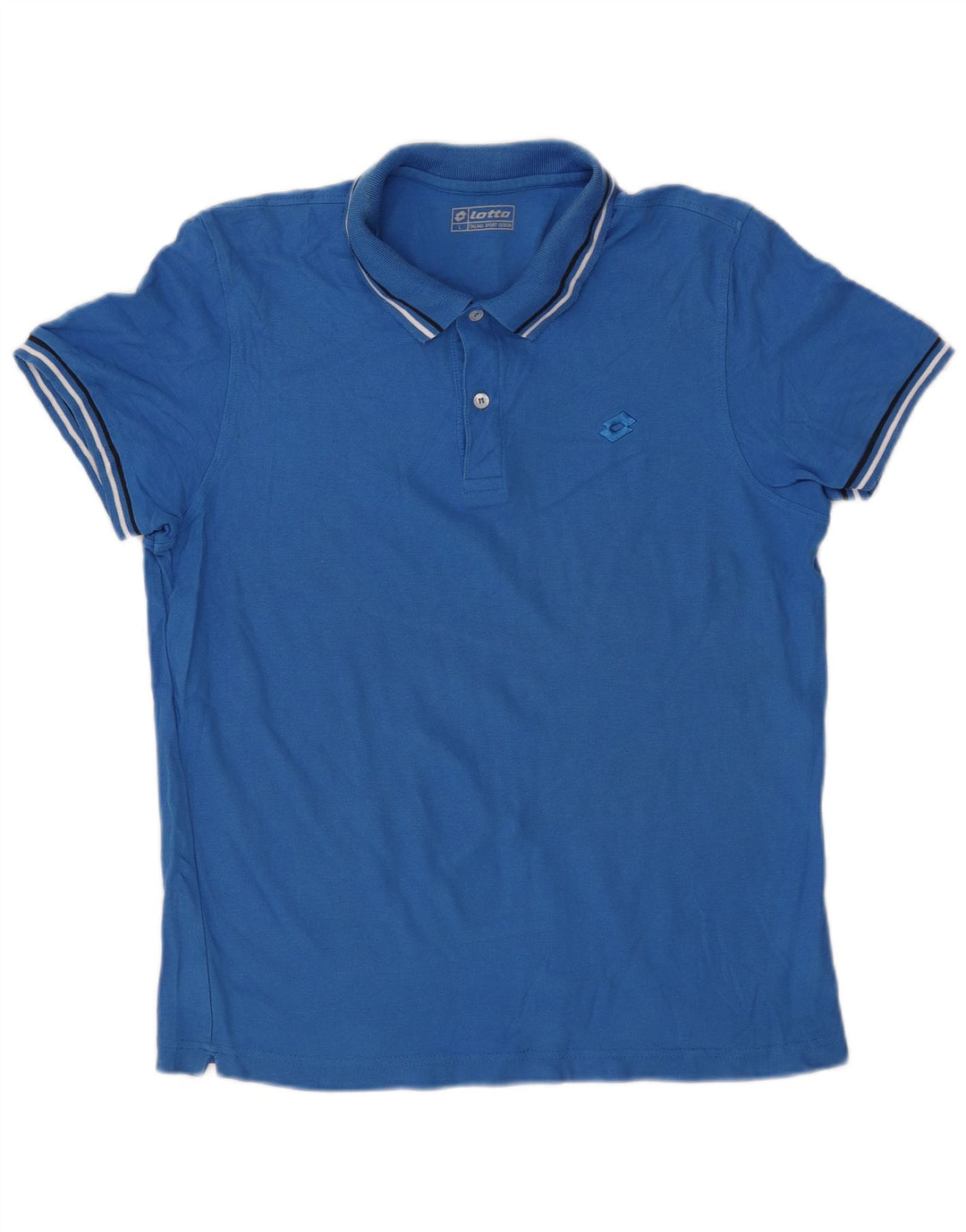 Polo Lotto Hombre Grande Azul Algodón