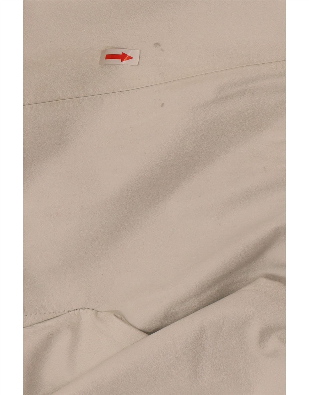 Vintage mujer chaqueta de cuero militar EU 42 cuero blanco grande