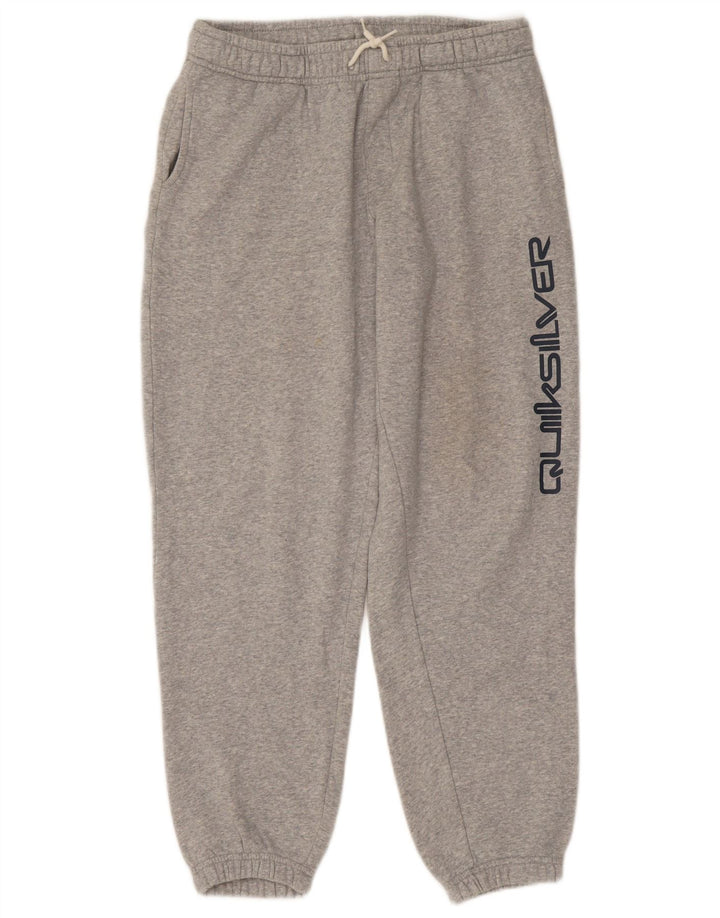 QUIKSILVER Pantalones de chándal con gráfico para niños Joggers 13-14 años Grande Gris