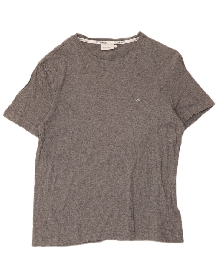 Calvin Klein - Camiseta para hombre, talla grande, algodón gris