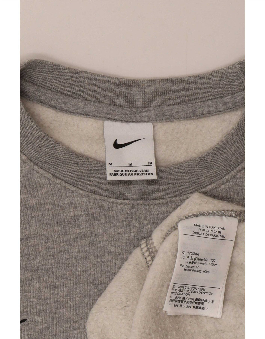 Sudadera Nike Hombre Jumper Gris Medio Algodón