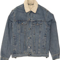H&M Mens Denim Sherpa Jacket UK 40 Large Blue Cotton Vintage H&M and Second-Hand H&M from Messina Hembry 