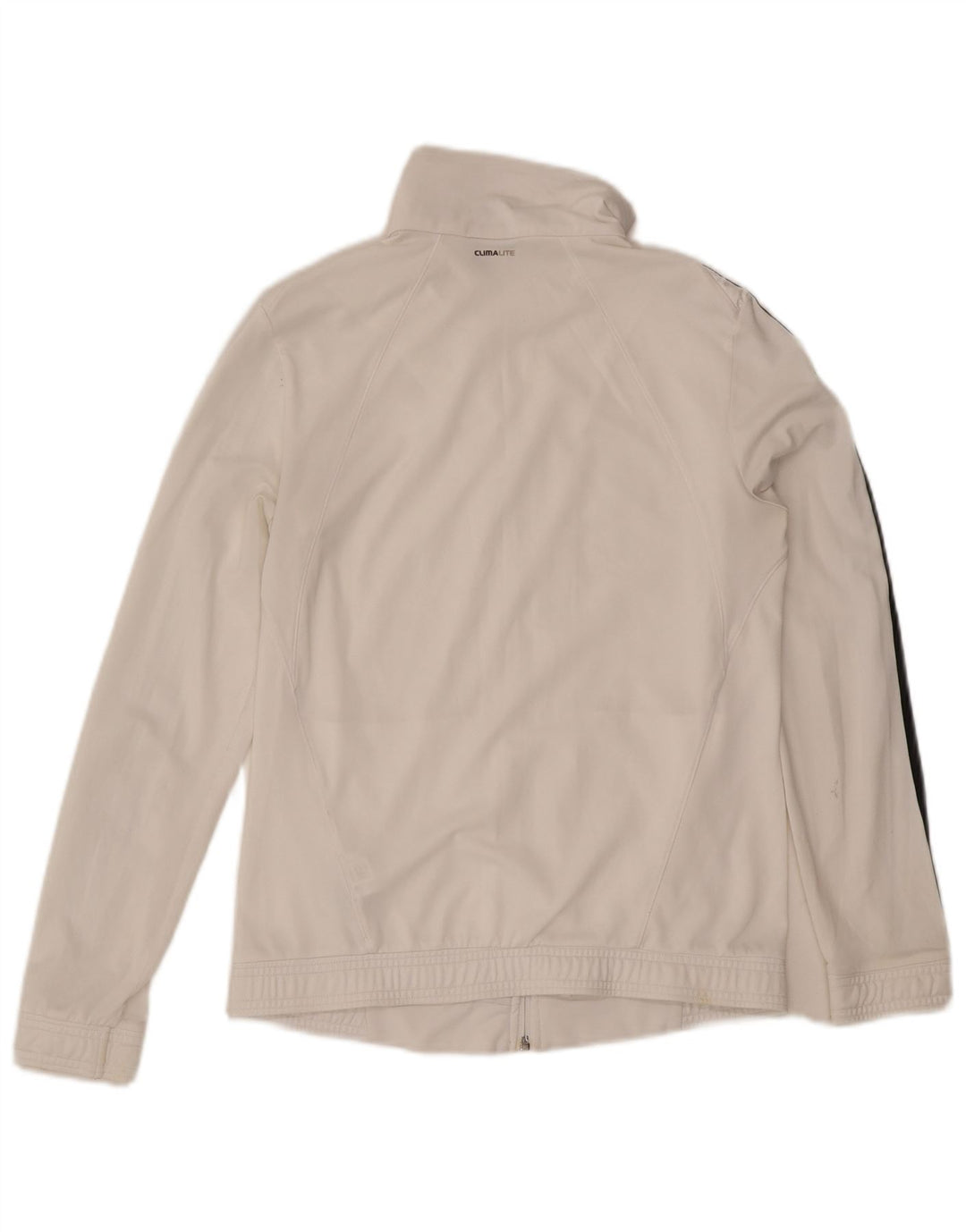 Adidas Mujer Clima 365 Chándal Top Chaqueta Reino Unido 8/10 Pequeño Blanco Poliéster