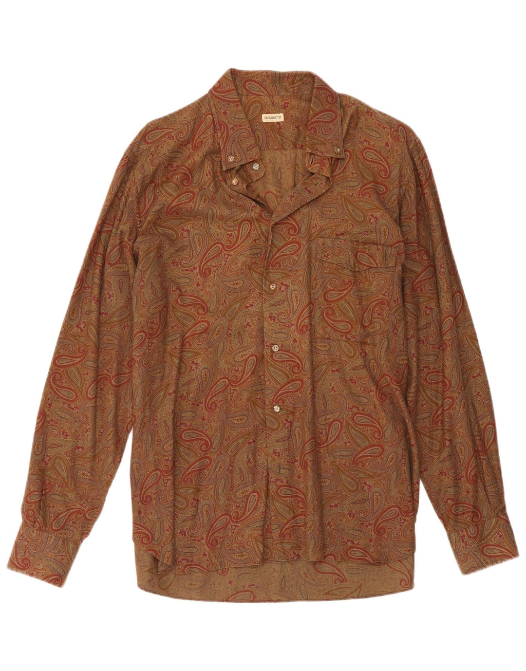 Camisa Pizzarotti Hombre Marrón Medio Paisley