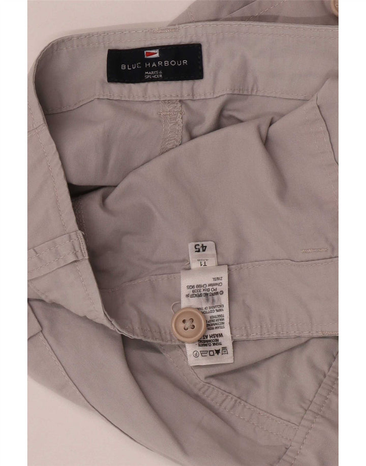 Marks & Spencer Pantalones cortos tipo cargo Blue Harbor para hombre W36 Algodón gris grande