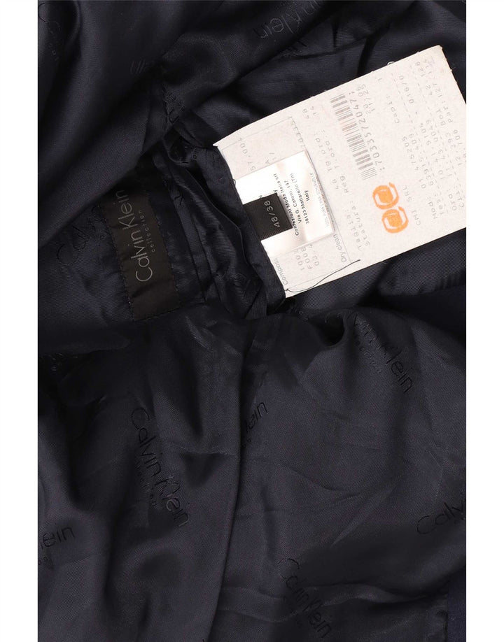 Calvin Klein Chaqueta tipo blazer con 1 botón para hombre IT 48 Lana azul marino mediana