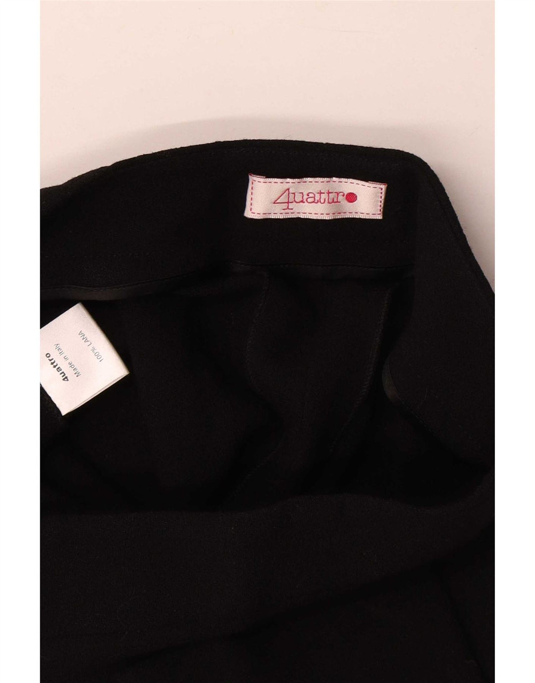 Vintage mujer pantalones recortados W26 L23 lana negra