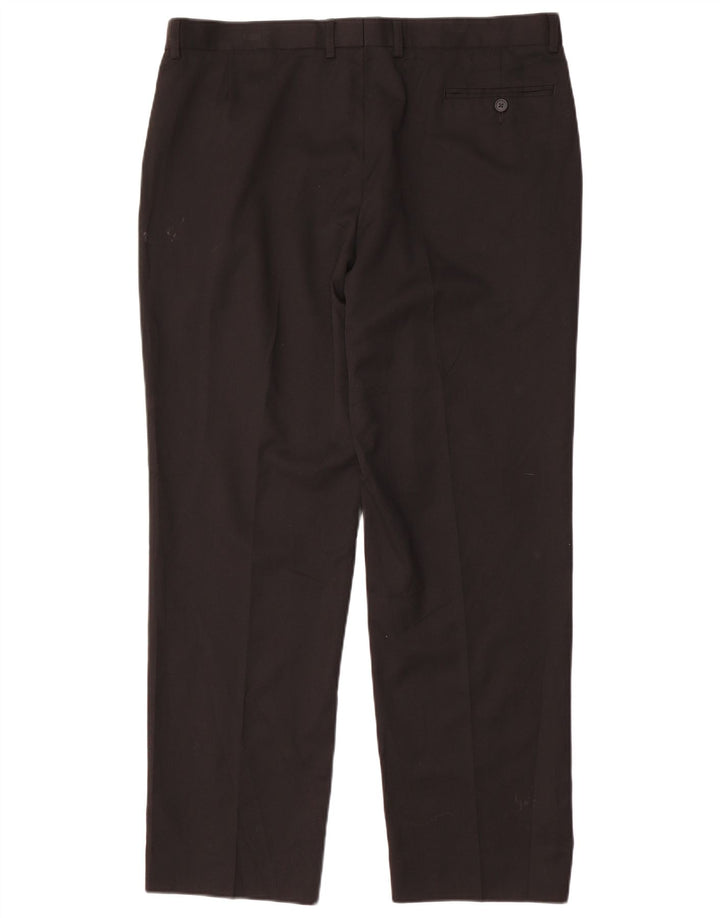 Marks & Spencer Pantalón chino de corte regular para hombre W38 L31 Poliéster negro