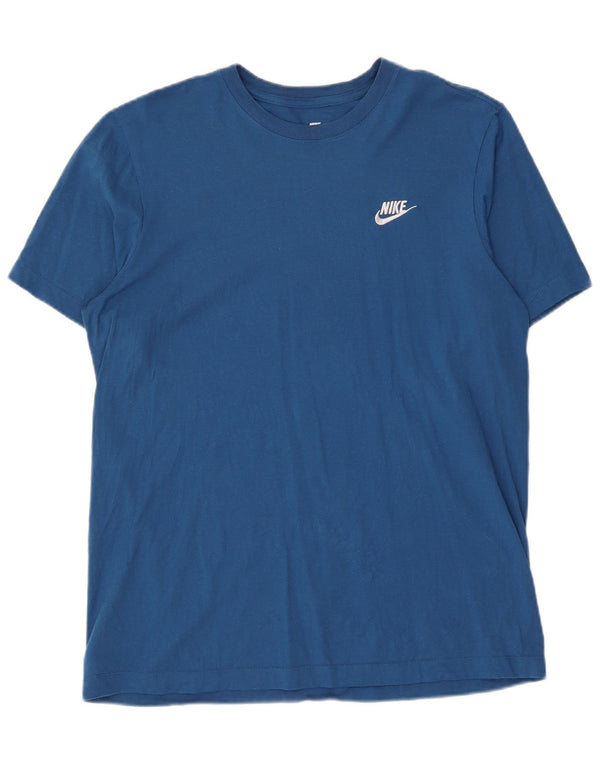Nike Mens T-Shirt Top Medium Blue Cotton