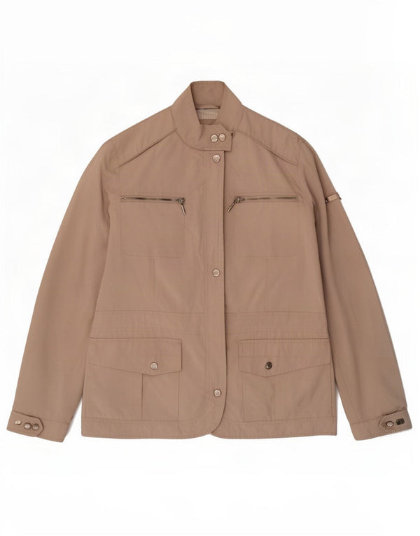 Geox Mujer Respira Utility Jacket UK 12 Medio Beige Poliéster