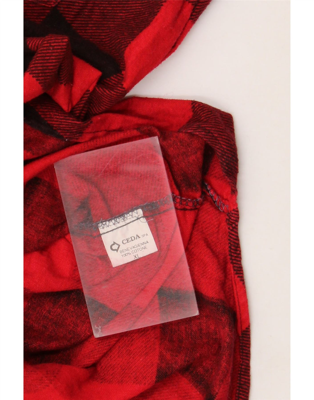 Camisa de franela vintage para hombre XL algodón rojo Gingham