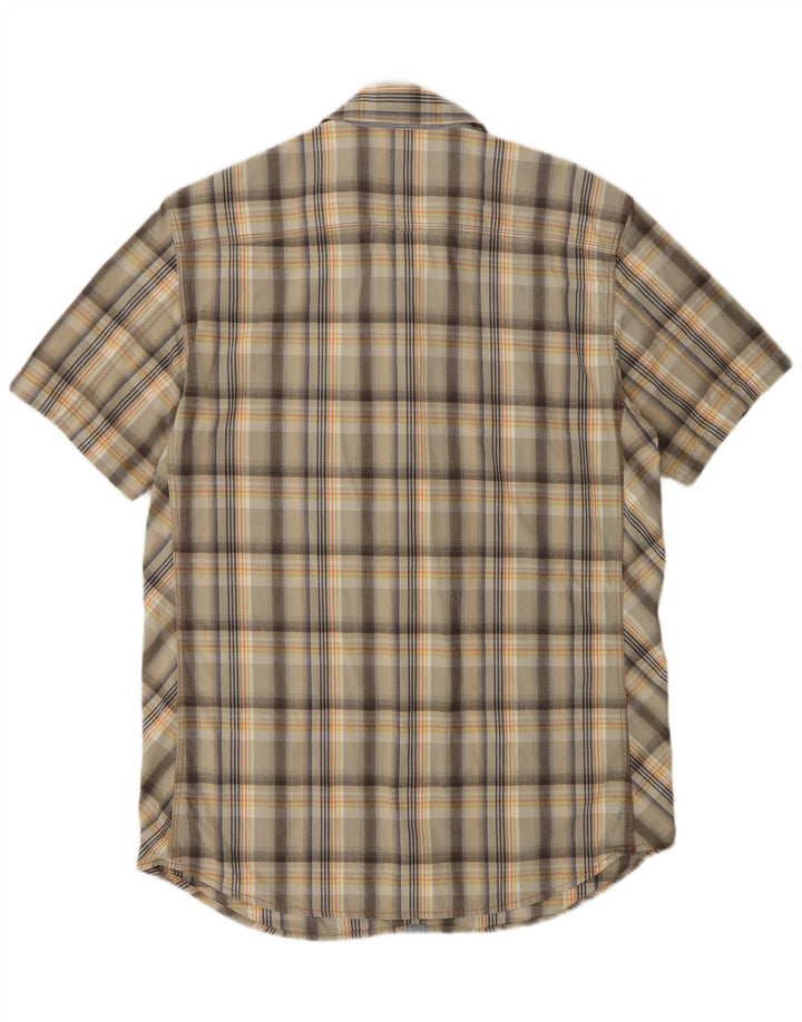 Sundek Camisa De Manga Corta Para Hombre Algodón A Cuadros Multicolor Grande