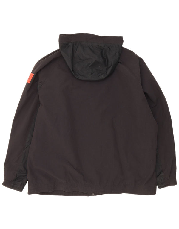 Nike Chaqueta cortavientos con capucha para hombre UK 44 2XL Nylon negro