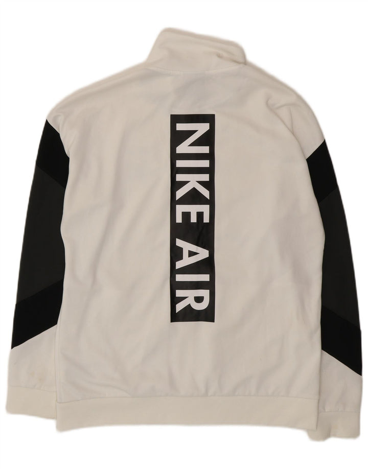 Nike - Chaqueta de chándal con gráfico para hombre, poliéster color block, color blanco medio