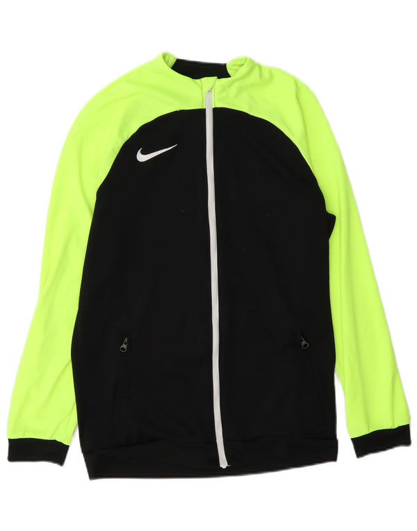 Nike Boys Dri Fit Chándal Top Chaqueta 12-13 años Grande Negro Colorblock