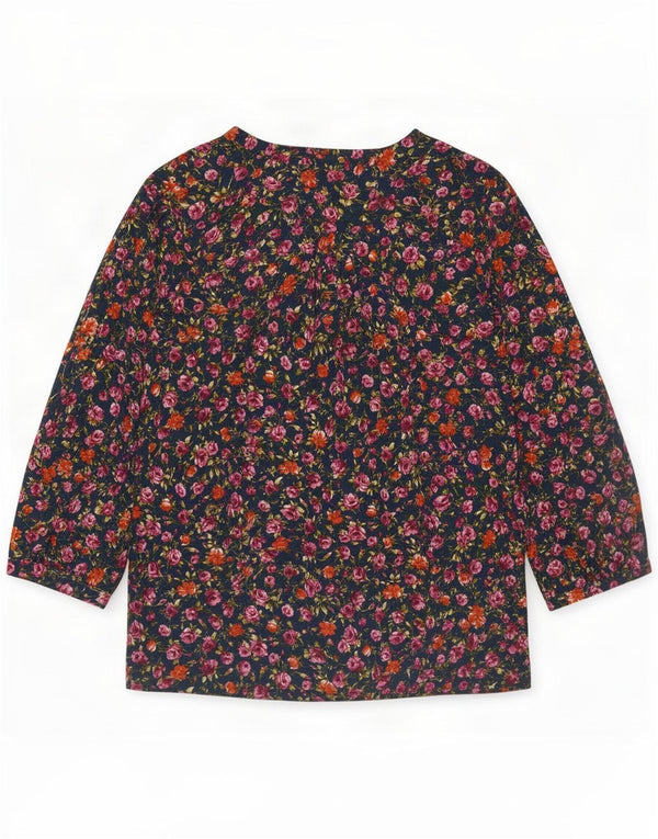Zara Blusa de manga 3/4 para mujer UK 46 Grande Multicolor Floral
