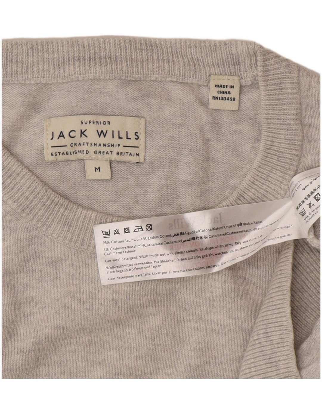 Jack Wills Jersey De Cuello Redondo Para Hombre De Algodón Gris Medio