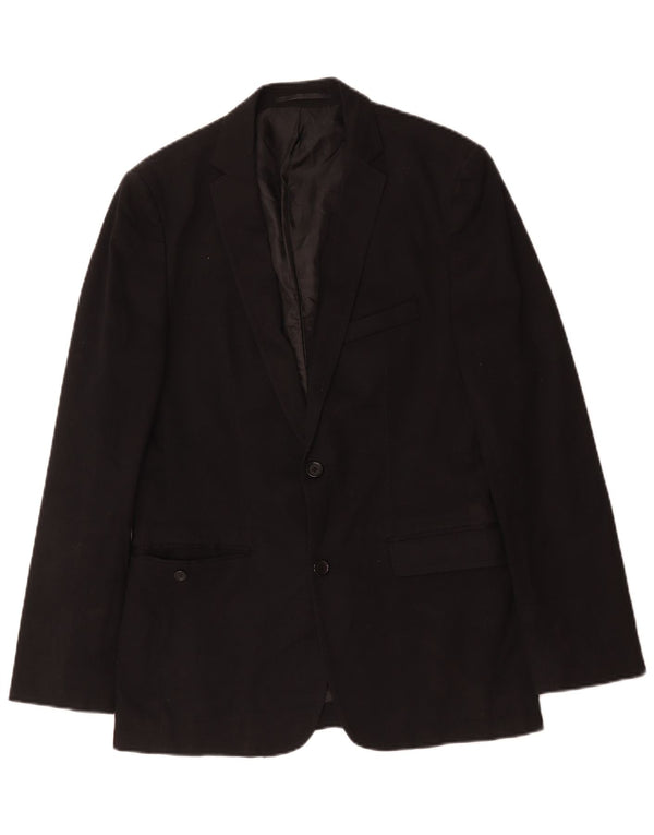 Zara Chaqueta Blazer De 2 Botones Para Hombre EU 50 Medium Viscosa Negra