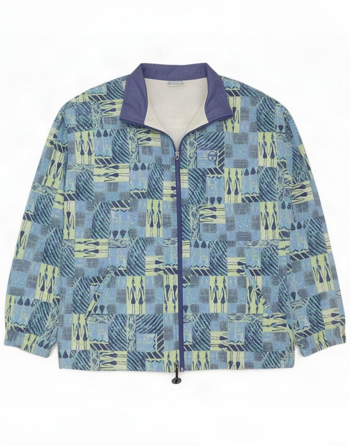 Sergio Tacchini Chaqueta superior de chándal para hombre IT 48 Patchwork azul medio