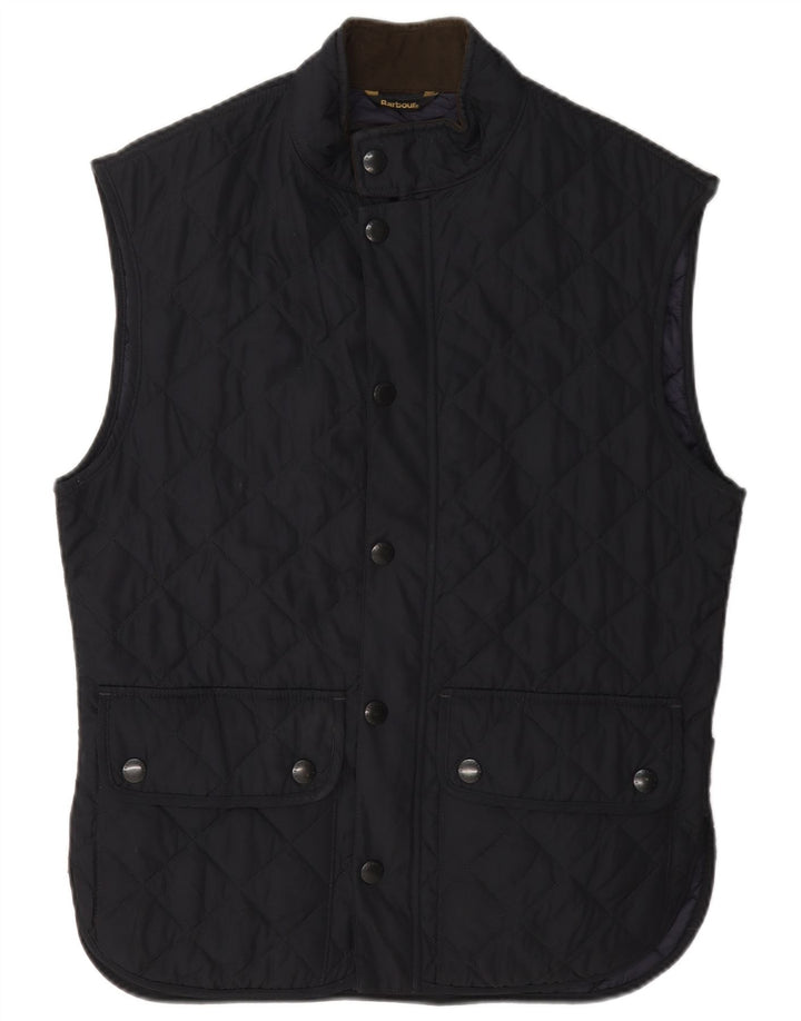 Chaleco acolchado Barbour para hombre Reino Unido 38 Poliéster azul marino mediano