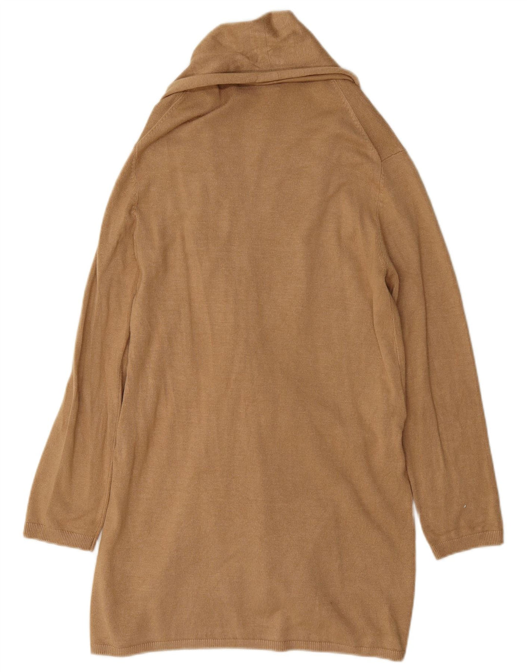 Zara Mujer Suéter Cárdigan Largo UK 10 Small Beige