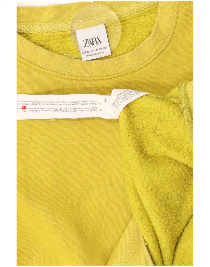 Zara Hombre Sudadera Jumper Medium Amarillo Algodón