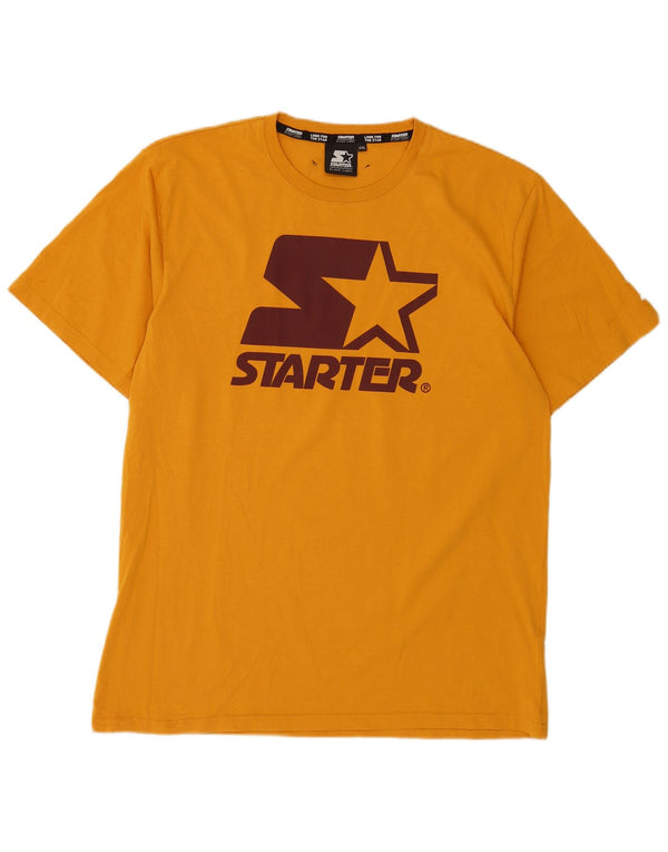 Starter Camiseta gráfica para hombre Top 2XL Algodón amarillo