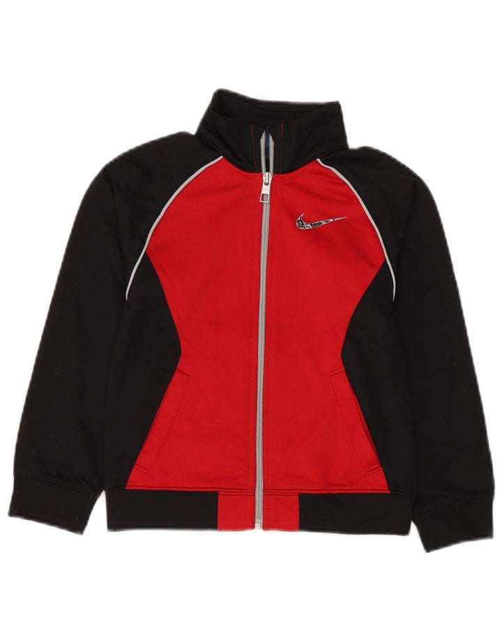 Nike - Chaqueta de chándal para niño (5-6 años), color negro, poliéster