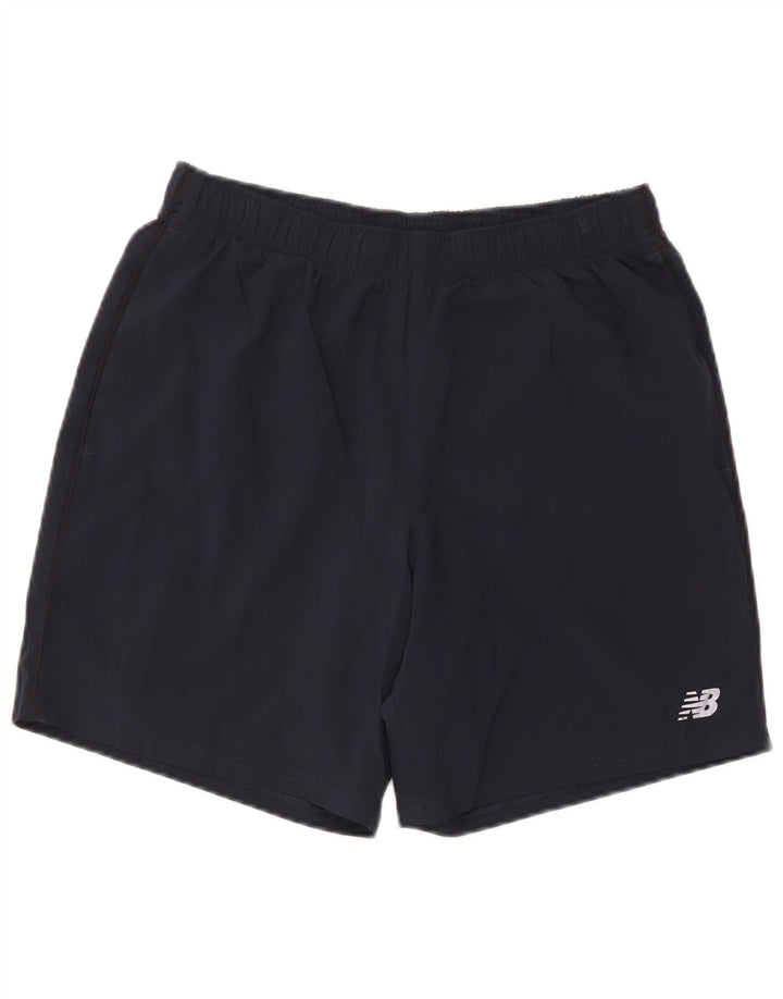 Pantalones cortos deportivos New Balance para hombre azul marino mediano