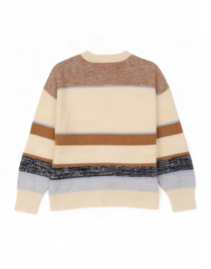 Reiss Jersey De Cuello Redondo Para Hombre De Lana A Rayas Multicolor Grande