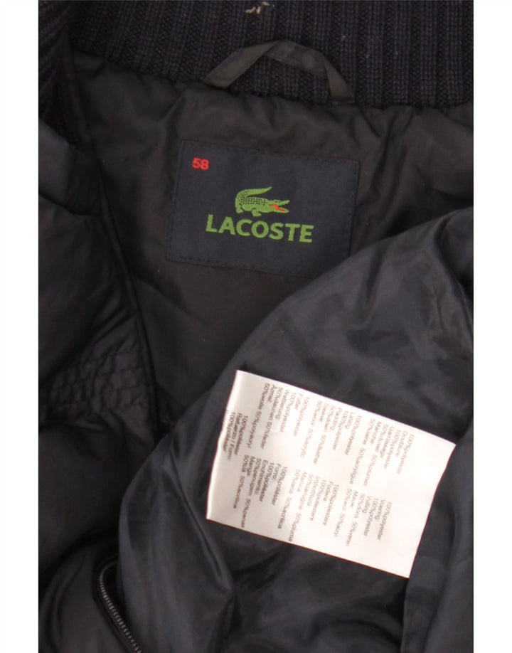 Lacoste Chaleco acolchado para hombre IT 58 3XL Poliéster azul marino