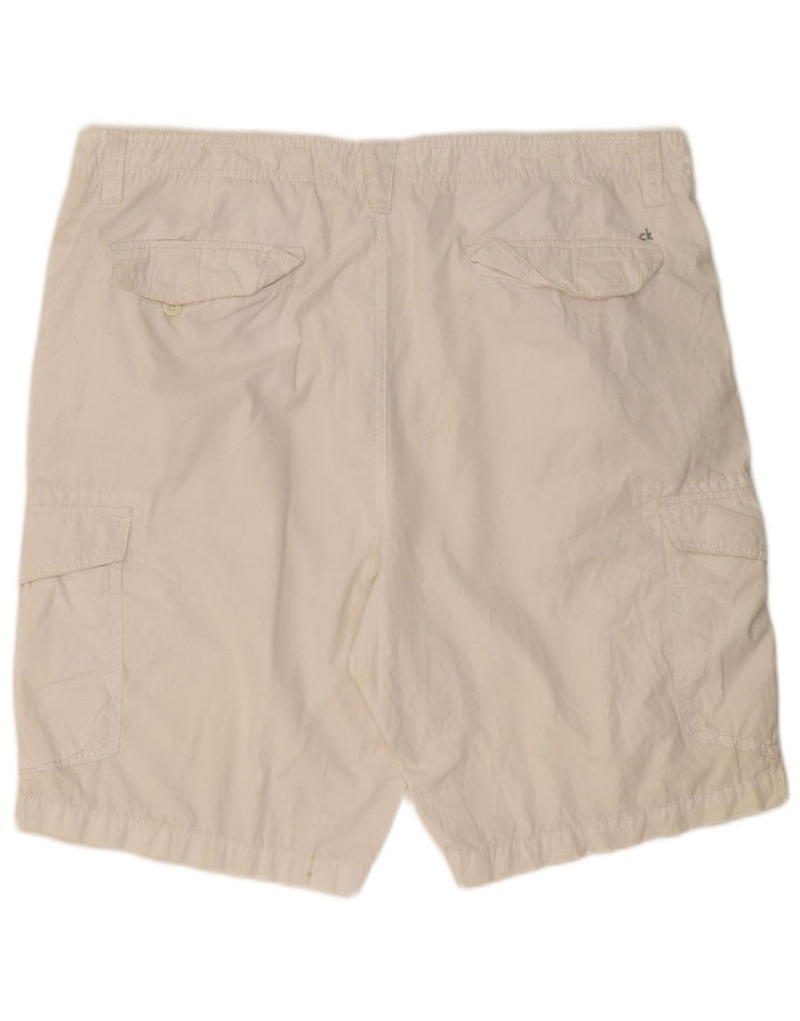 Calvin Klein Pantalones cortos cargo para hombre W40 XL Algodón blanco
