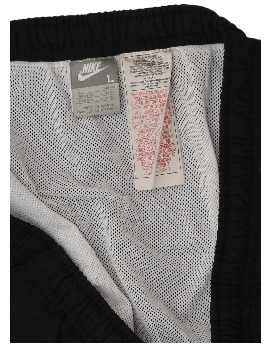 Pantalones cortos deportivos NIKE para hombre, poliéster negro grande